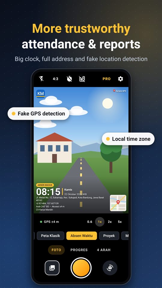 Attendance template and fake location detection