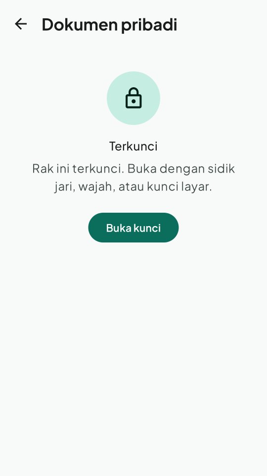 Rak Dokumen pribadi terkunci sidik jari
