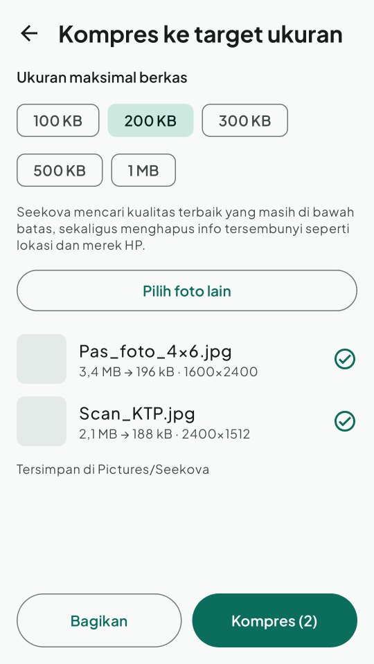Kompres foto ke target ukuran